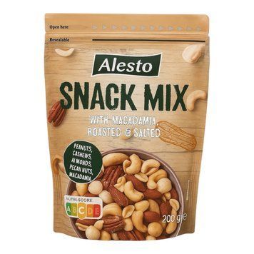 Мікс горіхів Alesto Snack Mix макадамі 200 гр (бежевий) НФ-00001283 фото