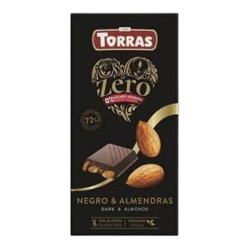 Шоколад чорний Torras Zero з мигдалем 150 гр код 73 НФ-00008722 фото