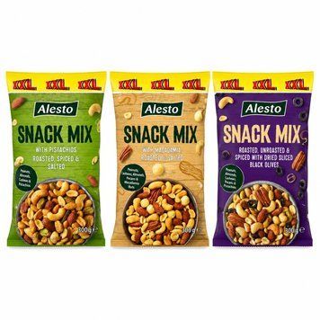 Горішки Alesto XXL Snack Mix 300 г в асортименті (зелені/фіолетові/бежеві) НФ-00016543 фото