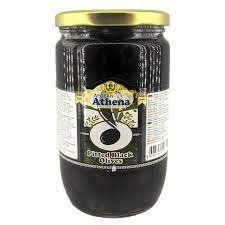 Оливки чорні Athena 700 гр скло НФ-00000311 фото