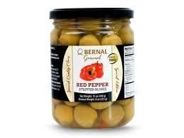 Оливки Bernal Gourmet фаршировані перцем 436 гр НФ-00011286 фото