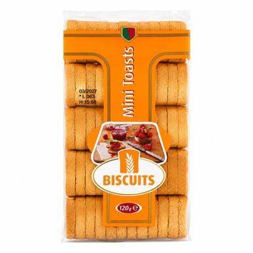 Грінки пшеничні Mini Biscuits Toast (PANO) 120 г НФ-00016487 фото
