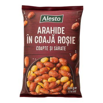 Арахіс солений Alesto Arahide in coaja rose 500 гр НФ-00014140 фото