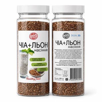 Насіння чіа+льон Food Line 400 гр НФ-00012867 фото