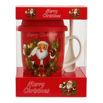 Новорічні горнятка Merry Christmas з ложечкою НФ-00014417 фото