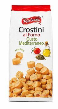 Кростіні Piu Buono Gusto Olive Neve з маслинами 150 г НФ-00015709 фото