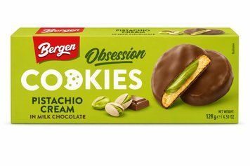 Печиво Bergen Cookies з фісташковим кремом в молочному шоколаді 128 г НФ-00016003 фото