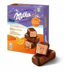 Цукерки пташине молоко Milka Alpejskie Mleczko шоколадно-апельсинове 330 гр НФ-00001473 фото
