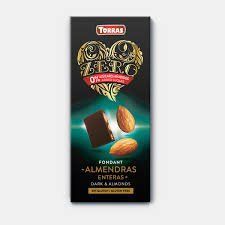 732 Шоколад Torras Organic чорний з мигдалем без цукру 100 г НФ-00016090 фото