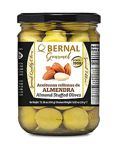 Оливки Bernal Gormet фаршировані мигдалем 436 гр НФ-00011284 фото