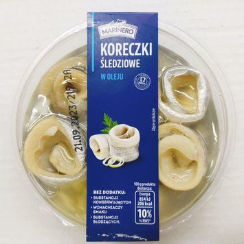 Оселедець в олії Marinero Koreczki sledziowe w oleju 250 гр НФ-00005714 фото
