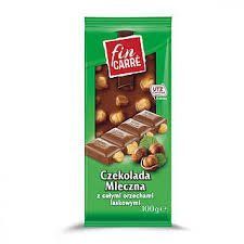 Шоколад Fin Carre Whole Nuts Milk Chocolate з цілим горіхом 100 гр НФ-00003360 фото