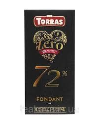 Шоколад чорний TORRAS Zero Fondant 72% 100 гр НФ-00010829 фото