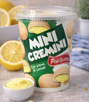 Міні печиво Piu Buono Limone 125 гр стакан НФ-00015450 фото