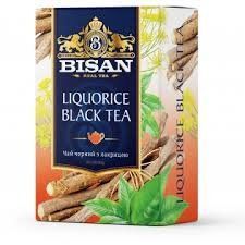 Чай чорний з лакрицею Bisan Liquorice Black Tea 80 г ( ящик 24 шт ) НФ-00010461 фото
