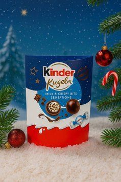 Цукерки Kinder Kugeln Milk&Crispy Bits Sensation 90 гр код 4820 НФ-00014424 фото