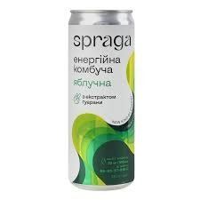 Напій енергетичний Комбуча Spraga яблуко 330 гр жб НФ-00012706 фото