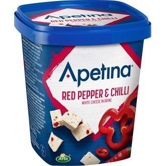 Сир фета Apetina з червоним перцем і чилі 410 гр НФ-00008882 фото