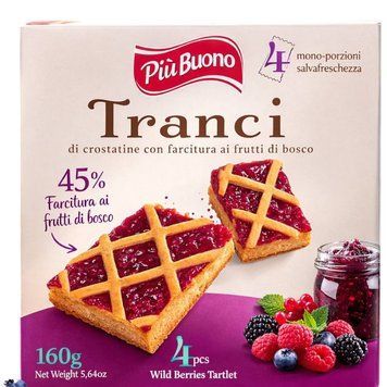Торт Piu Buono Tranci з лісовими ягодами 160 гр НФ-00015456 фото