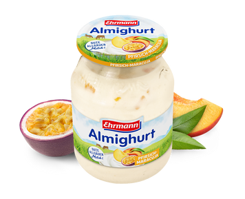 Йогурт Almighurt Ehrmann-персик,маракуя 500 гр НФ-00009535 фото