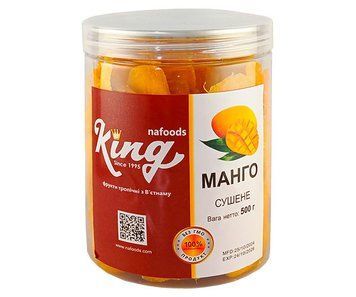 Манго сушене King в банці 500 г НФ-00012300 фото