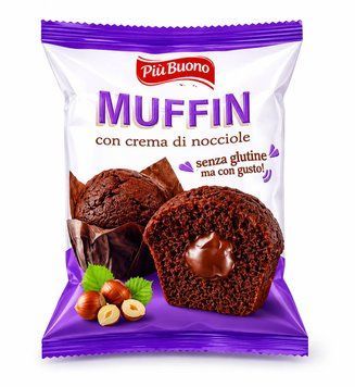 Мафін nicciola без глютену Piu Buono 60 g НФ-00015997 фото