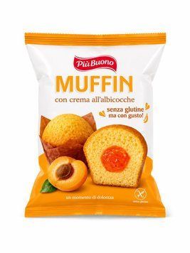 Мафін з абрикосом без глютену Piu Buono 60 g НФ-00015998 фото
