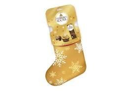 Новорічна шкарпетка Ferrero Rocher 255 гр золота НФ-00014816 фото