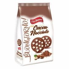 Печиво Piu Buono Cacao e Nocciole какао та горіх 300 гр НФ-00015464 фото