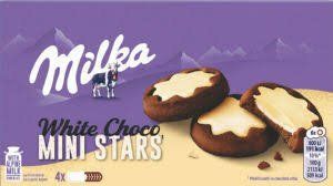 Печиво Milka Chocco Minis White 150 гр зірочки білий шоколад НФ-00014109 фото