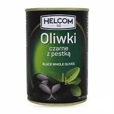 Оливки Helcom чорні з кісточкою 280 гр жб НФ-00013690 фото