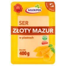 Сирна нарізка Zloty Mazur Mlekpol 400 гр НФ-00000687 фото