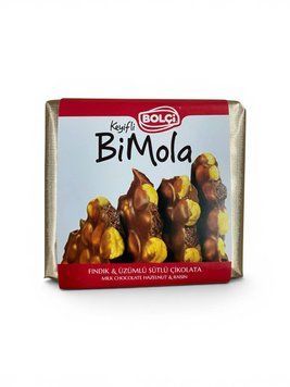 Молочний шоколад з фундуком і родзинками Bolci 70 г НФ-00016044 фото