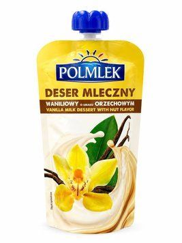 Десерт молочний ванільний з горіховим смаком Polmlek 150 г НФ-00015689 фото