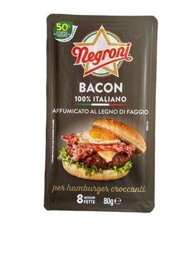 Нарізка бекону Negroni 80 гр НФ-00009804 фото