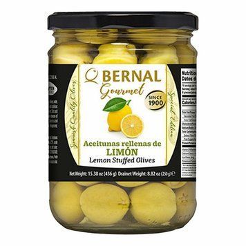 Оливки Bernal фаршировані лимоном 436 г суха вага 250 г 12 шт ящик НФ-00011292 фото