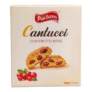 Печиво Cantucci Piu Buono з червоними ягодами 100 гр НФ-00013838 фото