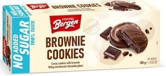 Печиво без цукру Bergen Brownie Cookies 128 гр НФ-00015470 фото