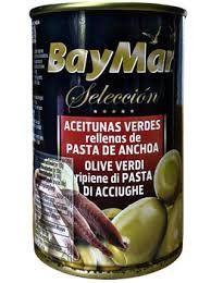 Оливки BayMar фаршировані анчоусами 300 гр ж/б НФ-00001210 фото