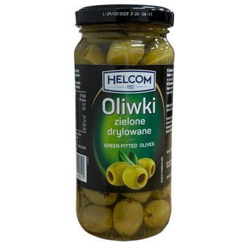 Оливки зелені Helcom без кісточки 240 гр скло НФ-00007884 фото