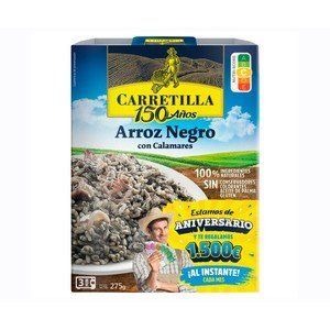 Готовий перекус Carretilla Arroz Negro чорний рис з кальмарами 250 гр НФ-00014998 фото
