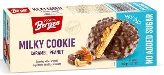 Печиво без цукру Bergen Milky Cookie Caramel Peanut 100 гр НФ-00015473 фото