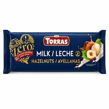 Шоколад Torras Zero молочний з фундуком 250 г код 1378 НФ-00016730 фото