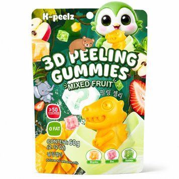 Цукерки желейні 3D мікс фруктів K-peelz 60 г НФ-00016493 фото
