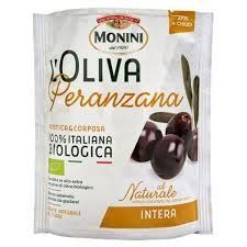 Оливки чорні з кісточкою Monini Bio Peranzana 150 гр НФ-00015609 фото
