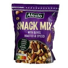Мікс горіхів з оливками та спеціями Alesto Snack Mix 200 гр (фіолетовий) НФ-00001282 фото