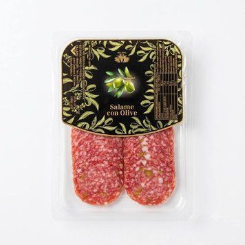 Наізка салямі Villano Salame con Olive з оливкою 75 г НФ-00016386 фото
