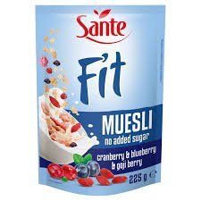 Мюслі Sante Fit з журавлиною,чорницею та годжі 225 гр НФ-00014067 фото