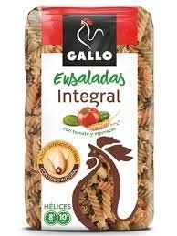 Макарони Gallo Integral спіральки цільнозернові з томатом і шпинатом 400 гр НФ-00014133 фото