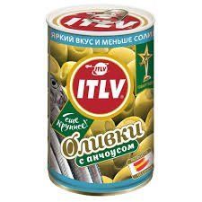 Оливки зелені Itlv з анчоусами 314 гр НФ-00014951 фото